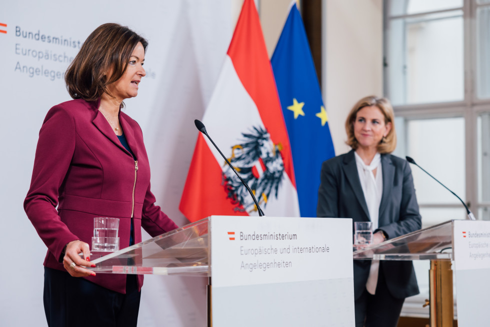 ministers at press conference