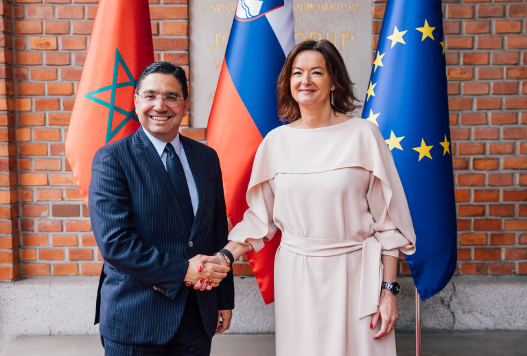 Ob obisku maroškega zunanjega ministra v Sloveniji o odprtju veleposlaništev v Ljubljani in Rabatu 