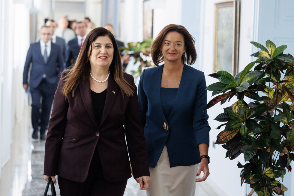 ministrici se sprehajata po hodniku ministrstva