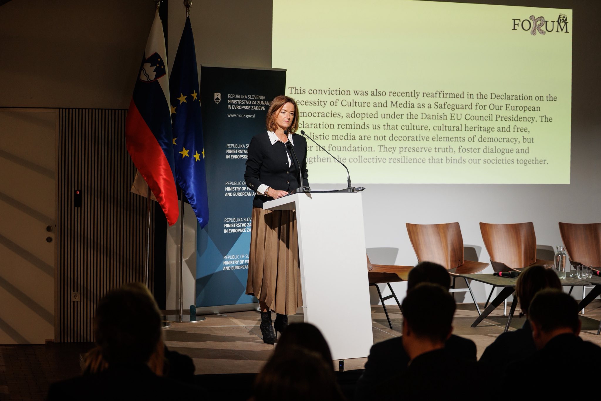 Fajon: Culture and art can reach where politics cannot, when diplomacy hits a wall