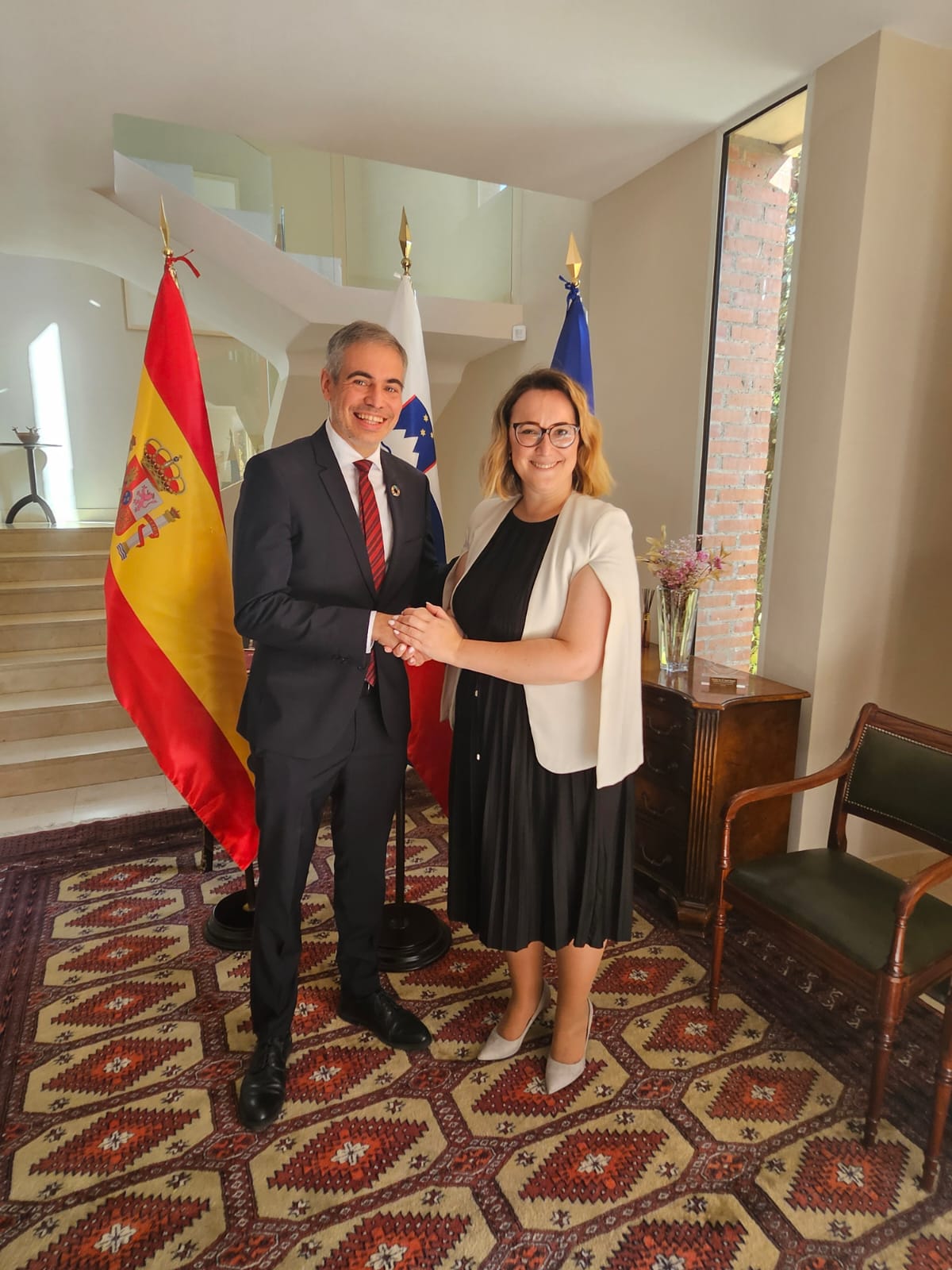 State Secretary Grašič on a working visit to Spain about Slovene MED9 Presidency and coordination of positions on EU affairs