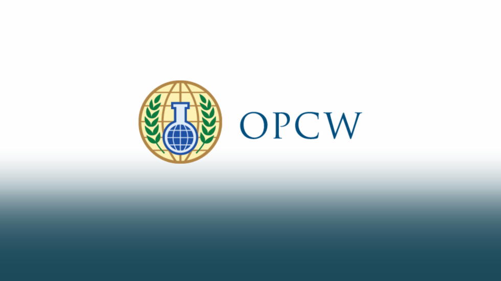 na logotipu piše OPCW, poleg je kemijski simbol