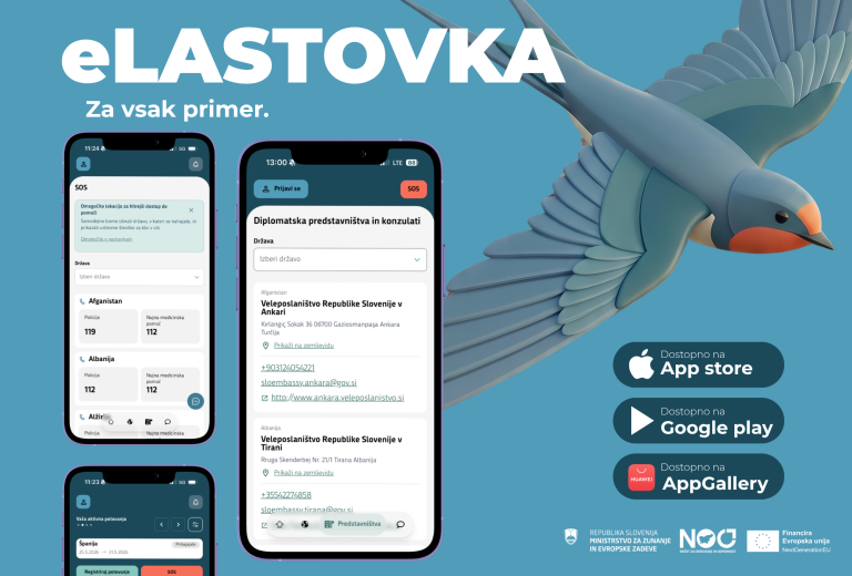 Nova aplikacija eLastovka za boljšo informiranost na poti v tujno in učinkovitejšo konzularno pomoč