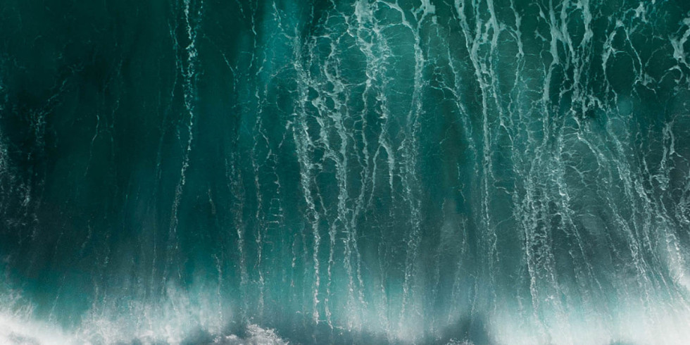 dark blue-green water flowing