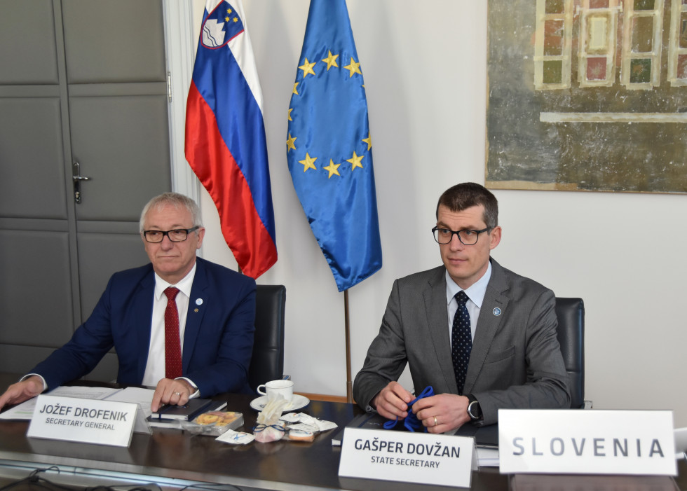 State Secretary Gašper Dovžan and Secretary-General Jožef Drofenik