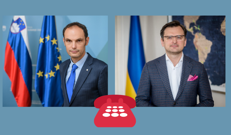 Telefonski pogovor ministra dr. Logarja z ukrajinskim zunanjim ministrom Kulebo