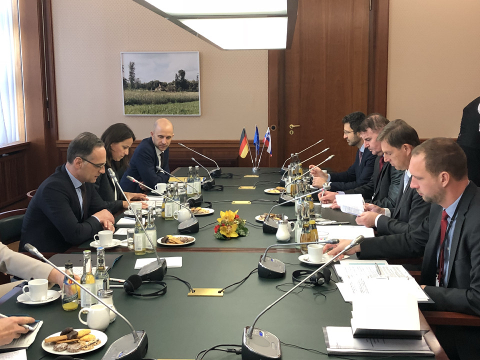 Minister Dr Miro Cerar during a working meeting with German Foreign Minister Heiko Maas
