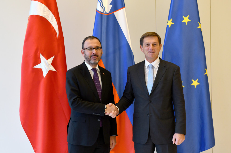 Slovenian Foreign Minister Dr Miro Cerar and Turkish Minister of Youth and Sports Dr Mehmet Muharrem Kasapoğlu