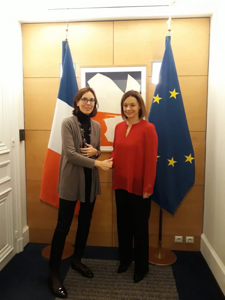 State Secretary Simona Leskovar and State Secretary at the French Ministry for Europe and Foreign Affairs Amélie de Montchalin