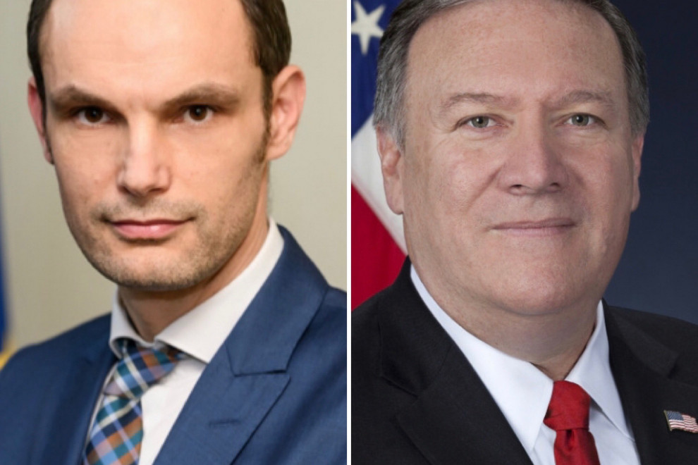 Slovenian Foreign Minister dr. Anže Logar and US Secretary of State Mike Pompeo