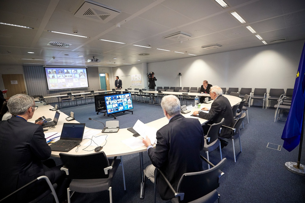 Videokonferenca ministrov za zunanje zadeve EU