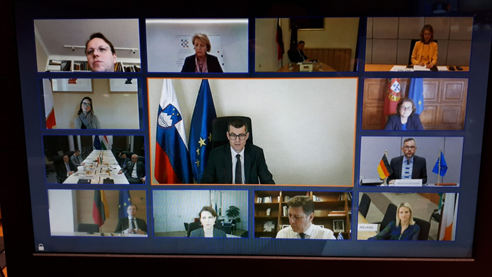 State Secretary Gašper Dovžan participates in a videoconference of the EU General Affairs Council