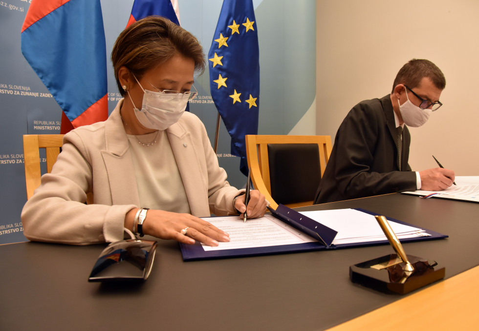 during the signing of the agreement