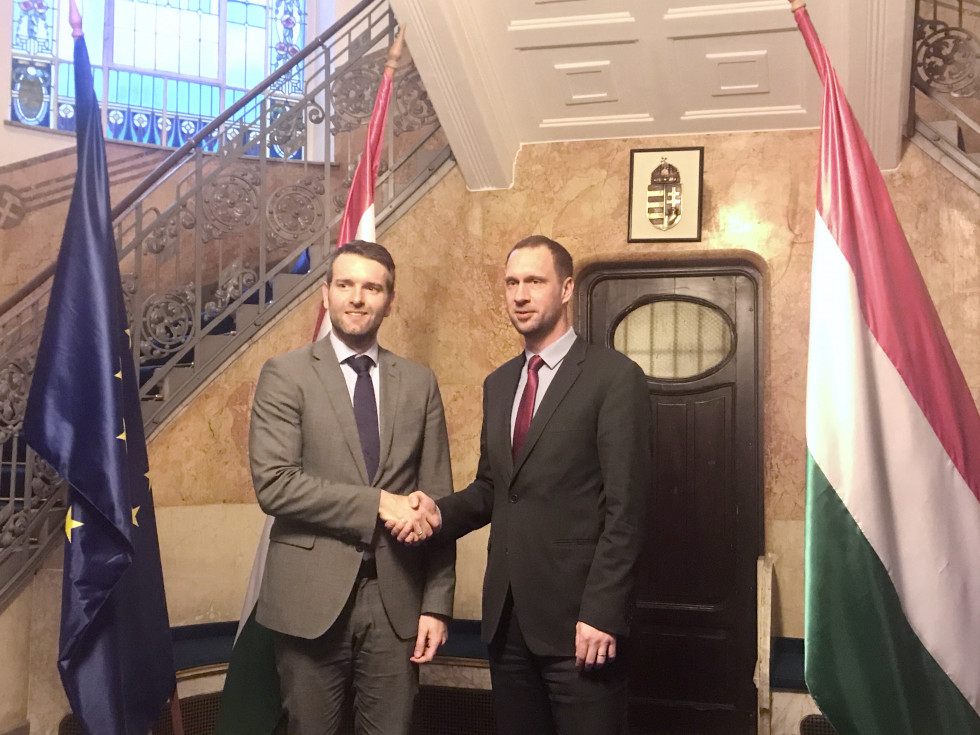 State Secretary Matej Marn with the Hungarian Minister of State for EU Affairs, Attila Steiner