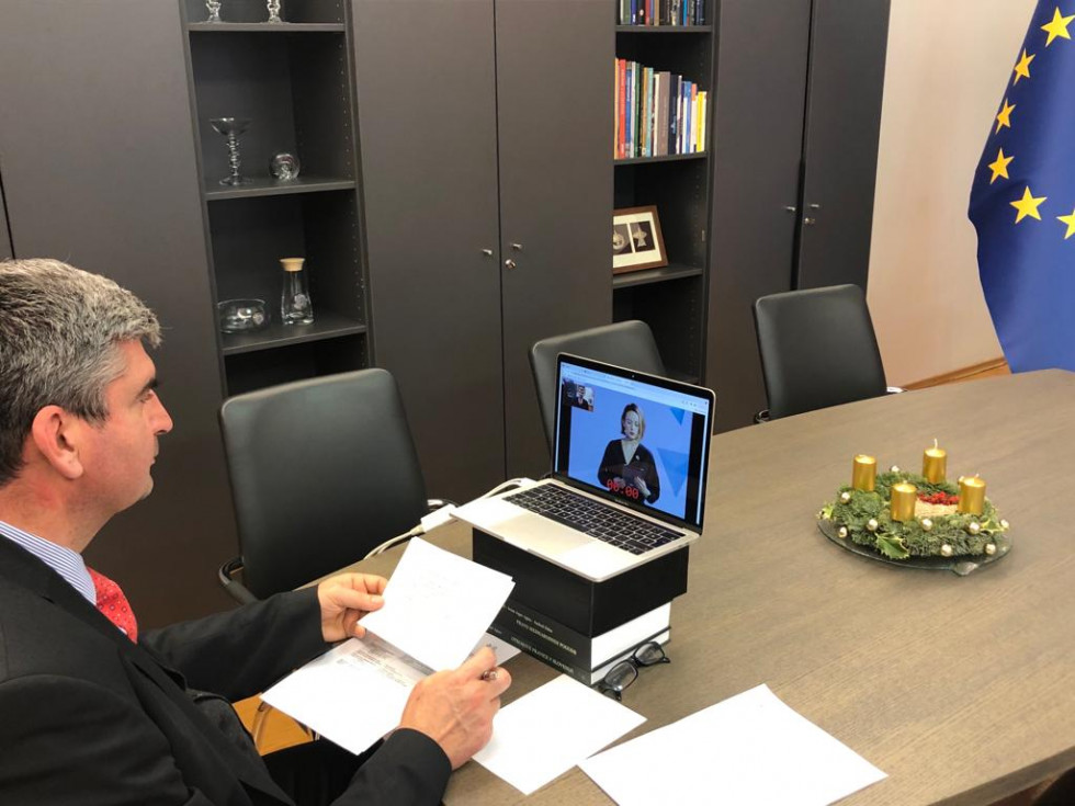 state secretary during the video-conference