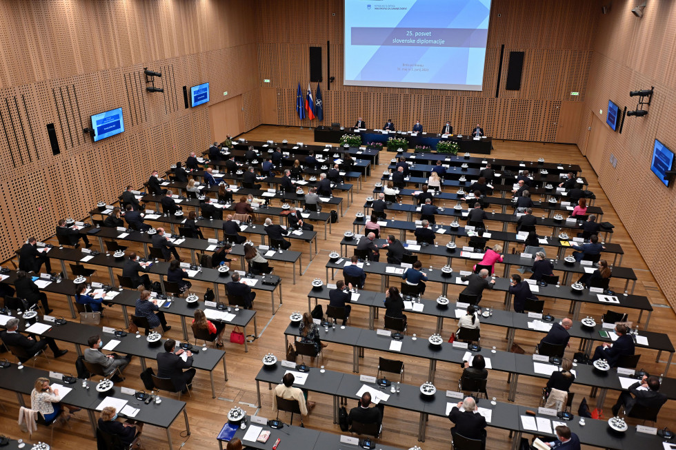 conference hall with big screen