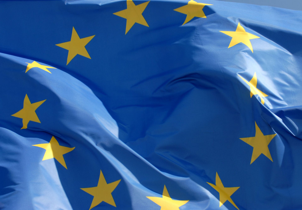 blue flag with yellow stars