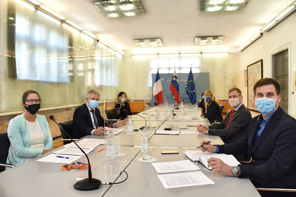 participants at a long table