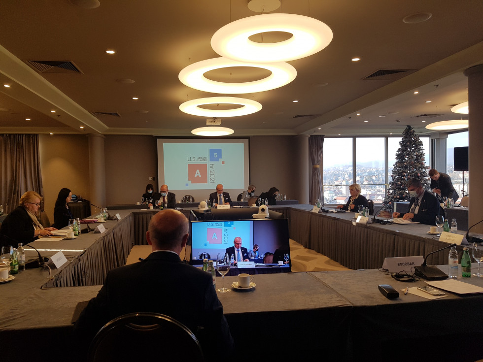 Participants sitting at the table