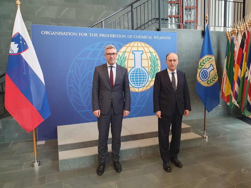 State Secretary Štucin with Ambassador Fernando Arias, OPCW Director-General