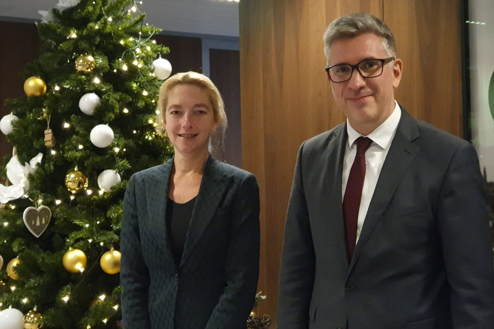 Državni sekretar Štucin in namestnica nizozemskega zunanjega ministra van den Ende