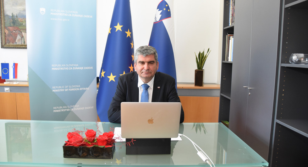 State Secretary Stanislav Raščan sitting