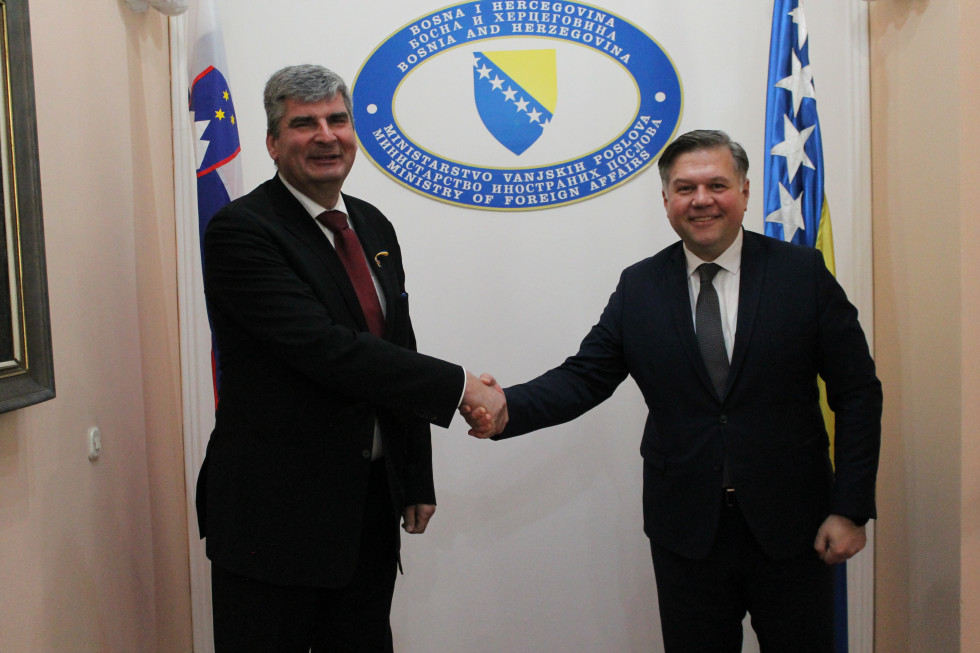 State Secretary Stanislav Raščan meets with Josip Brkić, Deputy Minister of Foreign Affairs of Bosnia and Herzegovina