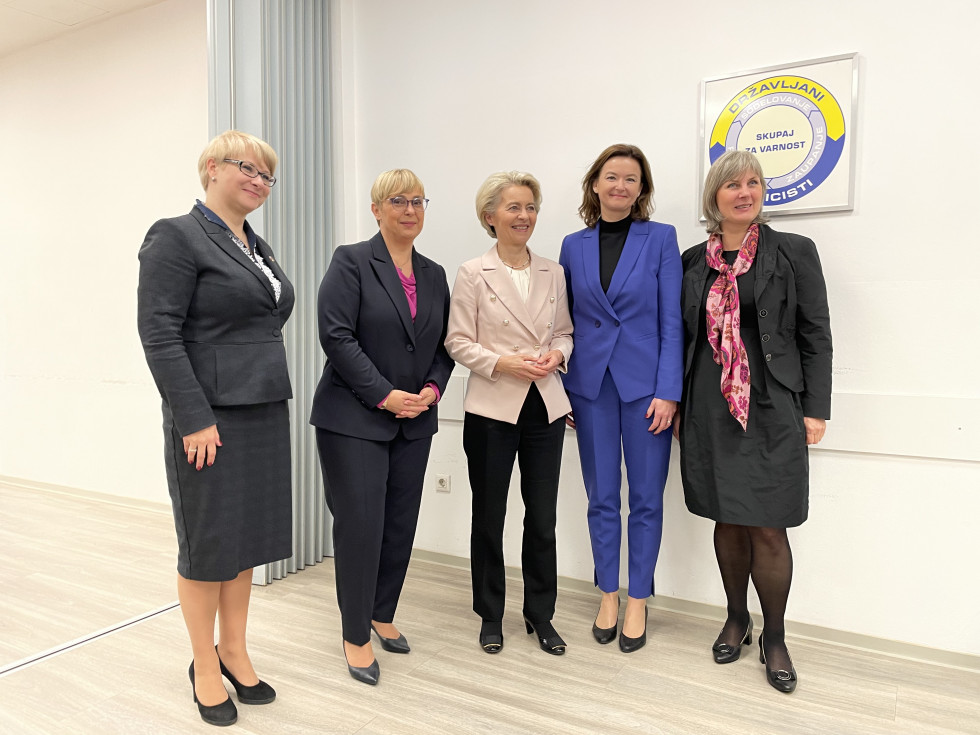 Minister of Foreign Affairs Tanja Fajon with the President of the Republic of Slovenia Nataša Pirc Musar and the President of the European Commission Ursula von der Leyen