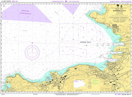 Koprski zaliv, pomorski zemljevid v razmerju 1:15 000
