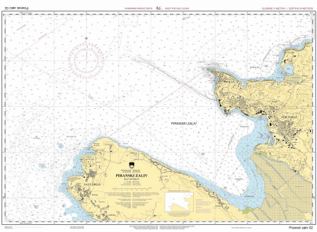 Piranski zaliv, pomorski zemljevid v razmerju 1:15 000