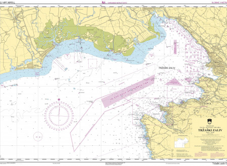 Tržaški zaliv, pomorski zemljevid v razmerju 1:80 000