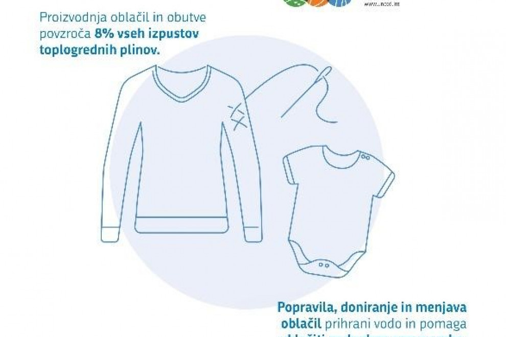 Slika: Proizvodnja oblačil in obutve povzroča 8 % izpustov toplogrednih plinov.