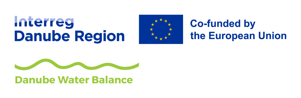 Logotip projekta je sestavljen iz napisa Interreg Danube Region (v slovenščini Interreg Podonavje). Spodaj je grafični element, zelene vijuge, ter akronim projekta (Danube Water Balance) v zeleni barvi. Desno je emblem EU (zastava Evropske unije ter sklic