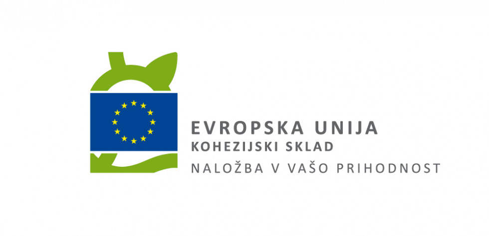 Logotip Kohezijskega sklada, s pripisom Evropska Unija, Kohezijski sklad ter sloganom Naložba v vašo prihodnost