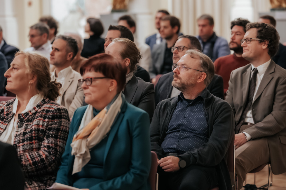 The assembled audience