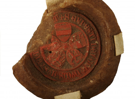 Enlargement of the wax seal.