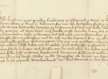 Handwriting on charter.