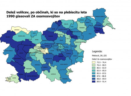 Zemljevid Slovenije z upodobitvami posameznih občin.