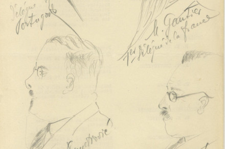 Ivan Mohorič's Sketches of Participants at the International Conference