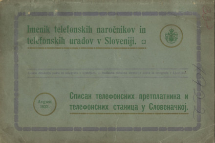 Telephone in 99 Slovenian Towns a Century Ago