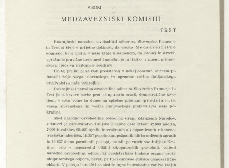 First page of memorandum.