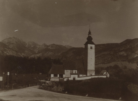 Church in the background.