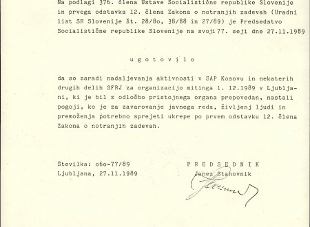 Findings signed by Janez Stanovnik.