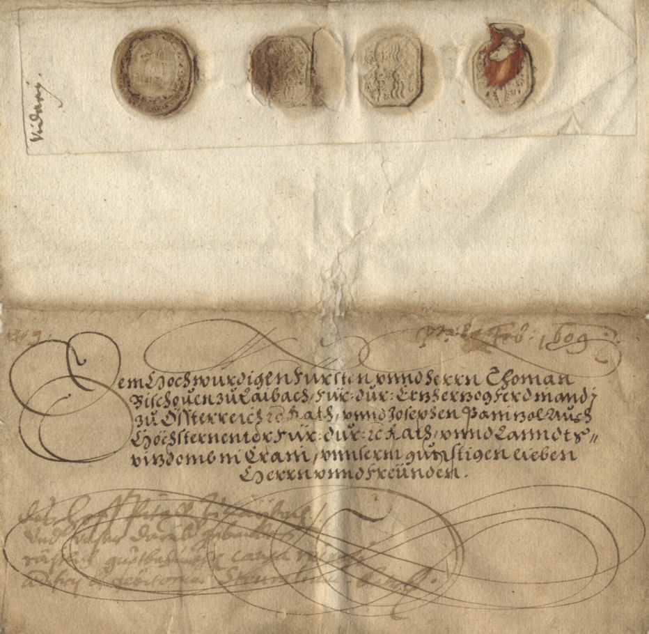 Izsek listine Dvornega špitala iz leta 1760.