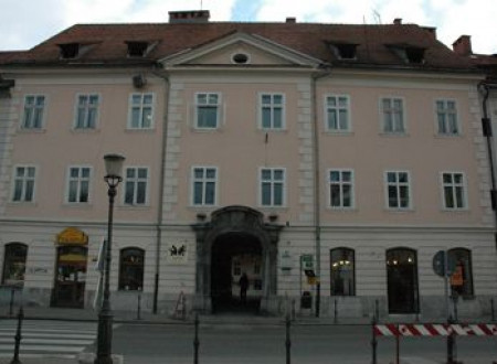 The building is located on the market square in the centre of Slovenias capital.. 