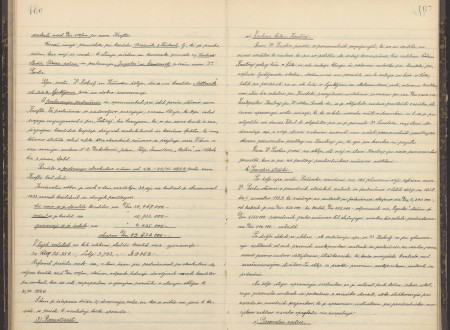 166-167 stran protokolpv o plenarnih sejah upravnega sveta Ljubljanske kreditne banke 1926–1932.