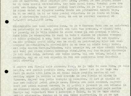 Fourth page of Janez Rus's Statement written in typescrit.