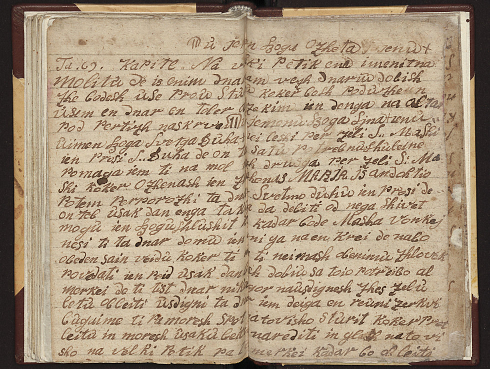 Manuscript "Kolemonov žegen", book of Magic, Charms and Prayers for Protection.