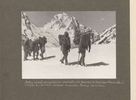 Yugoslav expedition on the glacier under Baraltoli peak (5000 metre).
