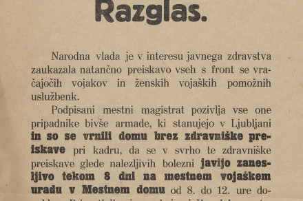 »… in so se vrnili domu brez zdravniške preiskave …«